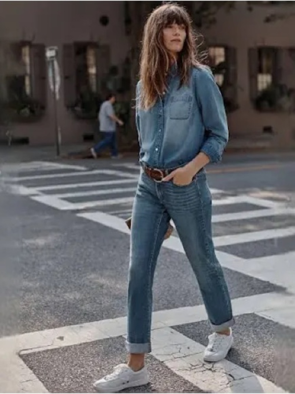 J Jill Relaxed Boyfriend Jeans Straight Leg Jeans in Blue